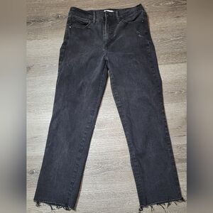 Social Standard by‎ Sanctuary Women's 4 High Rise Crop Straight Leg Black Jeans
